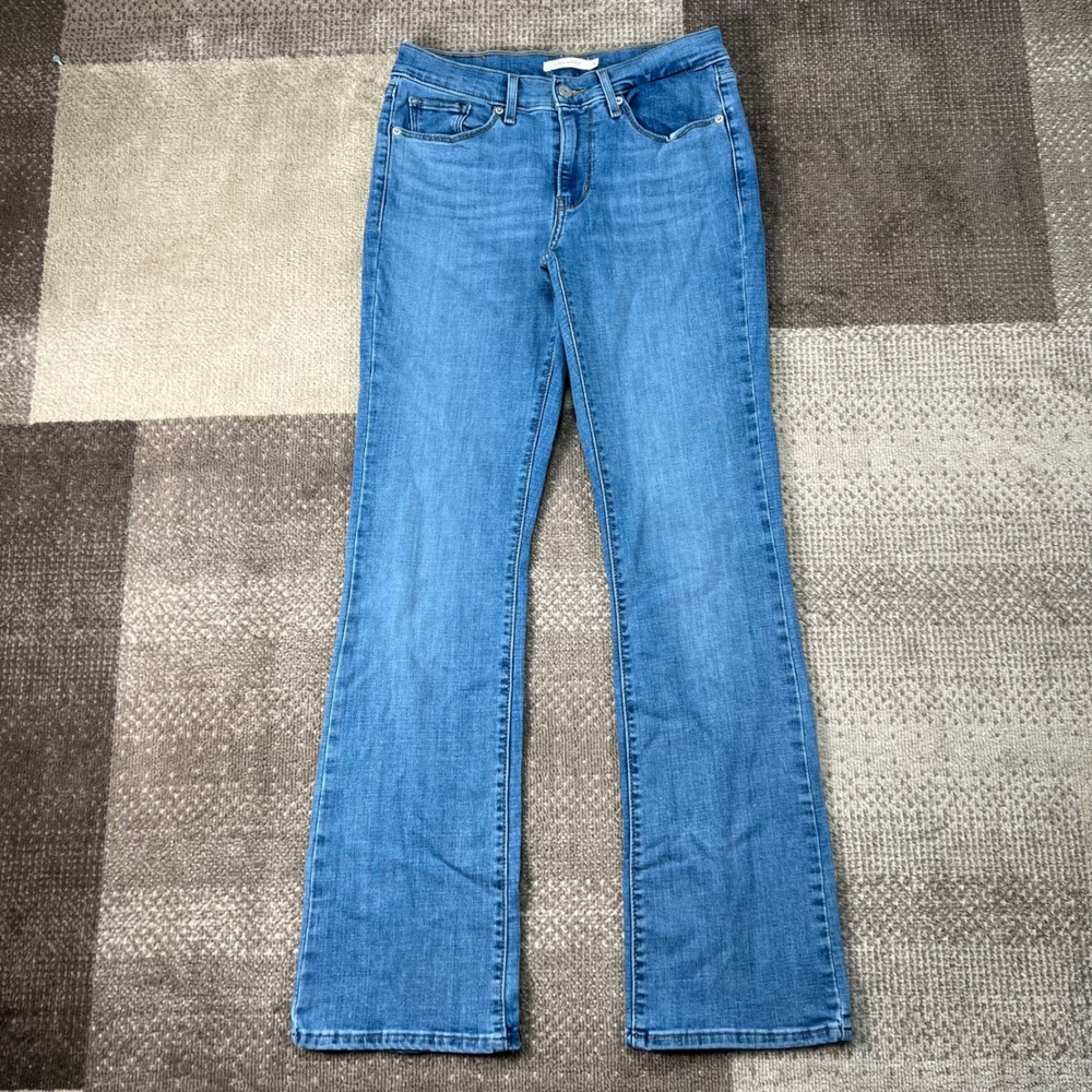 Levis Classic Bootcut‎ Jeans Womens 4M Blue Medium Wash Denim 27X32 Whiskering